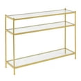 thumbnail image 1 of Convenience Concepts Table Console Royal Crest, Verre Clair / Or, 1 of 2