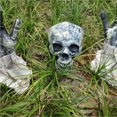 thumbnail image 4 of Bearachild Juego de estacas para césped de 6 piezas con decoración de Halloween, cabeza de esqueleto, estacas para césped de zombi, cabeza de Kits de decoración para fiestas, 4 of 5