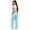 16Sky Blue107, variant on WERYOUNG Girls Pants Solid Color Wide Leg Cargo Sweatpants High Waist Elastic Drawstring Pocket Casual Street Trousers For Toddler Big Kids Soft Bottom 5-6 Years
