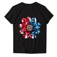 thumbnail image 2 of NuoCaiYun Independence Day Tops for Women, Ladies Spring Summer Short Sleeve Round Neck Casual Printed T-Shirt, 2 of 5