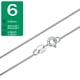 thumbnail image 1 of Trustdavis, cadena de caja de serpiente ondulada con agua de Plata de Ley 925 auténtica para mujer, collar de cadena de 40cm/45cm 0,7/0,8mm DC06 Tan Jianjun unisex, 1 of 2