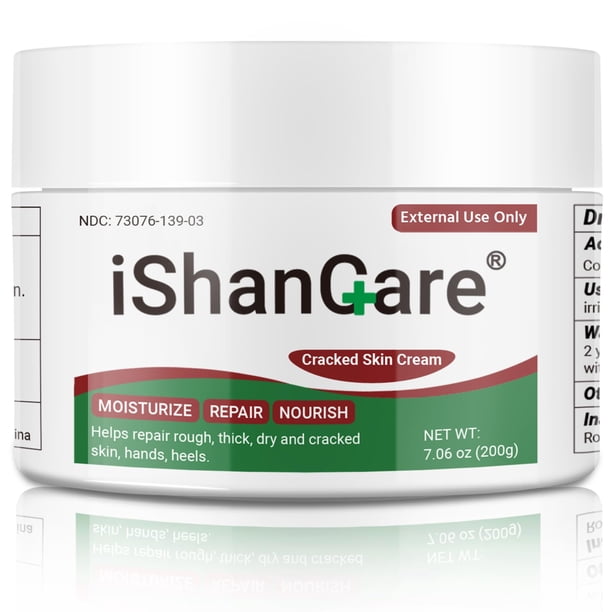 Crema Hidratante y Reparadora con Urea ishancare – Tratamiento Intensivo para Piel Extremadamente Seca y Agrietada – Alivia Manos y Talones Ásperos – Tarro de 200 g