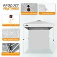 thumbnail image 5 of Eagle Peak 6.6x6.6 ft White Pop-up Outdoor Canopies, Removable Wall, 5 of 10
