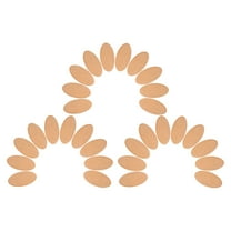 VORCOOL 20Pcs Oval Wood Cutout Slices Unfinished Natural Wood for DIY Crafts