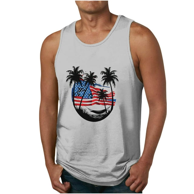 Birdeem Débardeur pour Hommes Débardeur Imprimé Décontracté Sport Sans Manches Col Rond T-Shirt Débardeur