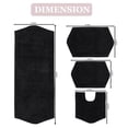 thumbnail image 5 of Home Weavers Waterford Collection 100% Cotton Non-Slip Bathroom Rug Set Machine Washable Bathroom Rug, Bath Rug, U Shaped Contour, Runner, Black Color 4 Piece Bath Rug set, 5 of 8
