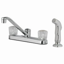 OakBrook Essentials Two Handle Kitchen Faucet with Side Sprayer, Chrome