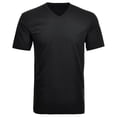 thumbnail image 2 of RAGMAN Camiseta para hombres, paquete de 2 - 1/2 manga, camiseta interior, Cuello en V Negro 2XL (2X-Large), 2 of 3