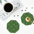 thumbnail image 5 of Pofeuu Cactus 3 Print Leather Coasters Set of 6, Round Cups Mugs Mat Pad for Home Kitchen Heat Resistant Drink Coasters,Octagon, 5 of 7