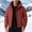 Red, variant on YLSDY Mens Rain Shell Jacket Regular Short Detachable Hood Full Zip Outer Coat, Multi Zip Cargo Pockets Wind Block Seams for Rainy Hikes Camp Days Red XXL
