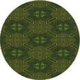 thumbnail image 1 of Ahgly Company Machine Washable Indoor Round Transitional Midnight Gray Area Rugs, 7' Round, 1 of 7