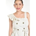 thumbnail image 4 of Blusa asimétrica con botones y cinturón Roman Fashion/Juvenil, 20287 (Arena) beige G, 4 of 5