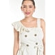 thumbnail image 4 of Blusa asimétrica con botones y cinturón Roman Fashion/Juvenil, 20287 (Arena) beige G, 4 of 5