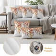 thumbnail image 6 of Orange Fall Leaves Outdoor Waterproof Pillow Covers, Vintage Country Plants Pastoral Farm Decorative Square Throw Pillowcase Sofa Cushion Sham for Patio/Couch/Chair, 16"x16" 2 Pack, 6 of 8