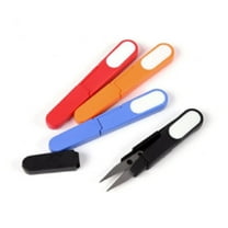 4-Pack Embroidery Sewing Snips Thread Cutter Scissors – Nipper Yarn Craft Scissors with Safety Covers in Random Colors TIKA