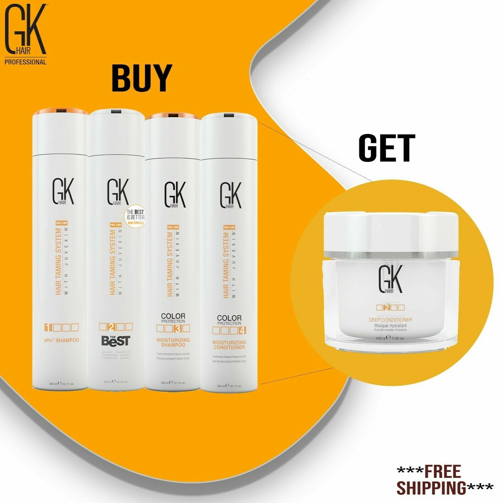 GK HAIR Global Keratin The Best Kit (10.1 Fl Oz/300ml) Smoothing