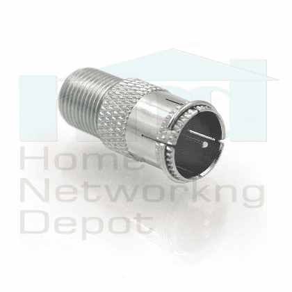 Push On Adapter PREMISA™ PUSH-ON ADAPTER FEMALE F THREADED TO MALE F PUSH-ON CONNECTOR ...