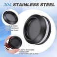 thumbnail image 3 of Uxcell Round Sliding Glass Door Handle 304 Stainless Steel Back-to-Back Black 2.7", 3 of 7