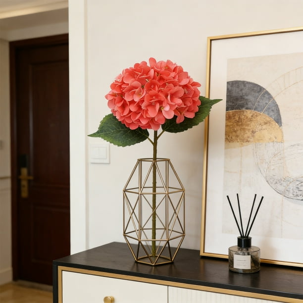 Simulación de Lollipop Hortensia, Flores Falsas para Decoración de Paisaje en Hoteles, Auditorios, Bodas, Escenarios, Flores Simuladas para Jardinería