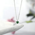 thumbnail image 4 of Gem Stone King 0.51 Ct Green Nano Emerald White Diamond 925 Sterling Silver Pendant with Chain, 4 of 4