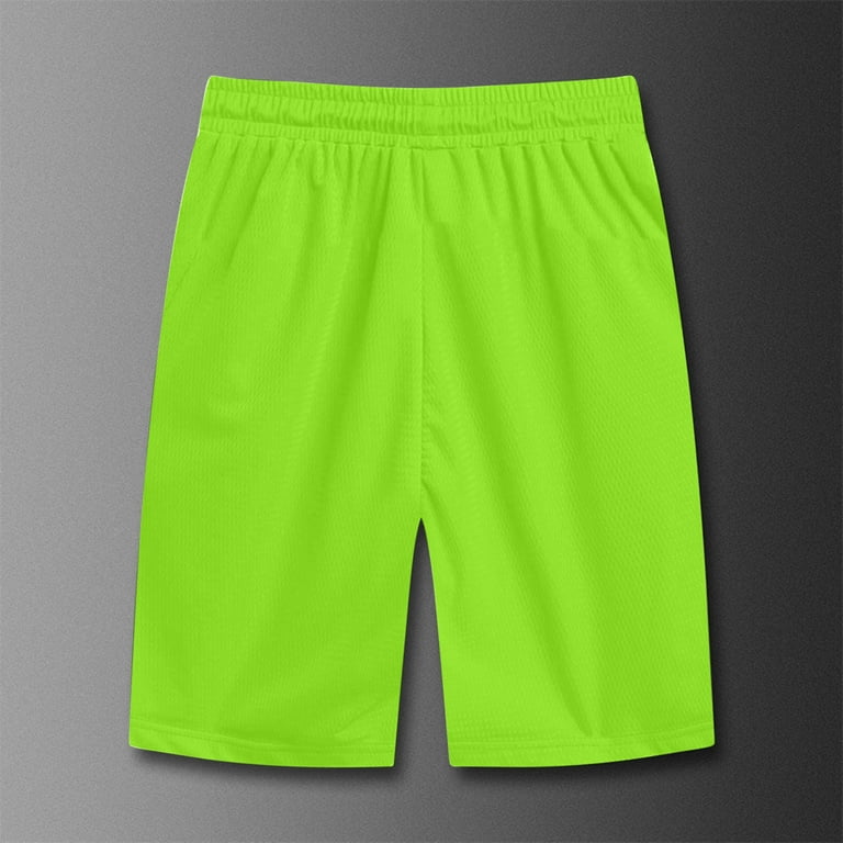 Ecqkame Athletic Shorts for Men Summer Solid Color Ice Silk Drying