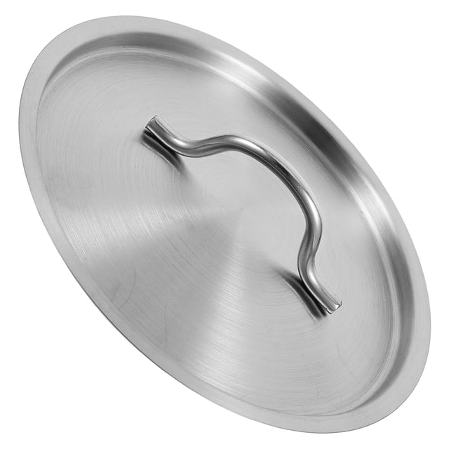 1Pcs Pot Cover Stainless Steel Round Flat Design Sleek for Home Cooking and Restaurant Use