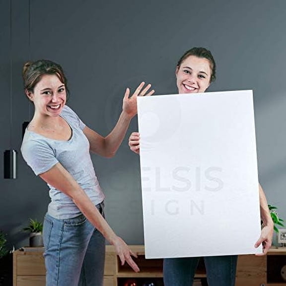 White Foam Board 20 x 30 – 15 Pack, 3/16" (5mm) Thick Foam Core Poster Board Sheets for Art, Crafts, Vision Board, School Projects, Presentations & Signs