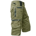 thumbnail image 1 of Pantalones Capri Bolsillos Múltiples Ajuste Relajado Pantalones Cortos Cargo Rectos Ropa De Calle, 1 of 5