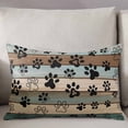 thumbnail image 3 of Black Paw Print Throw Pillow Covers, Farmhouse Vintage Shabby Wood Grain Soft Breathable Pillow Cases with Invisible Zipper for Sleeping, Toddler Pillowcases for Couch Bed Sofa Chair 12x20 Inches, 3 of 6
