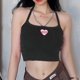 thumbnail image 1 of VISgogo - Camisola ajustada de punto con bordado de corazón sin mangas para mujer VISgogo  moda, 1 of 2