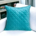thumbnail image 2 of Tufted Diamond Aqua Transitional Square Pillow, 2 of 5