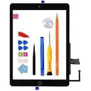 A1893 A1954 Screen Replacement Kit for iPad 6 (6th Gen) Digitizer Touch Glass 6th Generation 9.7 inch 2018 with Home Button Full Repair Tools(Black)
