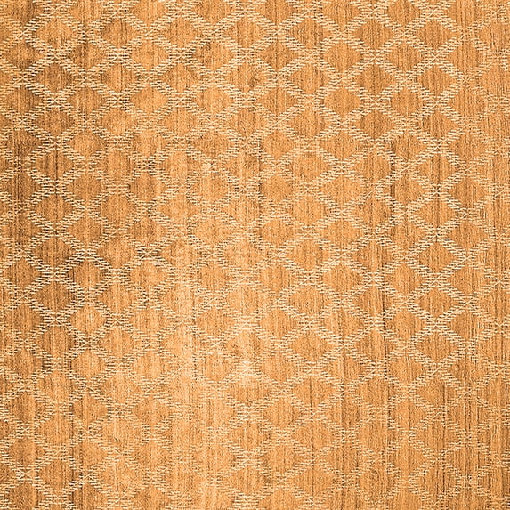 Ahgly Company Indoor Square Oriental Orange Industrial Area Rugs, 8' Square