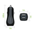 thumbnail image 5 of Cellet Prism Rapidcharge 12w 2.4a Dual Usb Car Charger For Android And Apple Devices - Black, 5 of 8