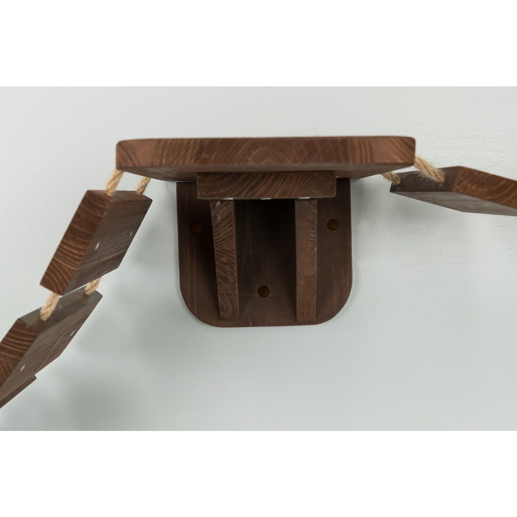 TRIXIE Multi-Level Wall Mounted Cat Perch with Bridge, Espresso Brown