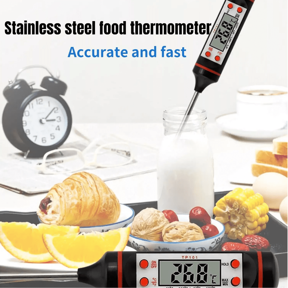 Instant Read Digital Meat Thermometer w/ Probe for Food Cooking Kitchen BBQ Grill  Smoker Blue - Bed Bath & Beyond - 20625437