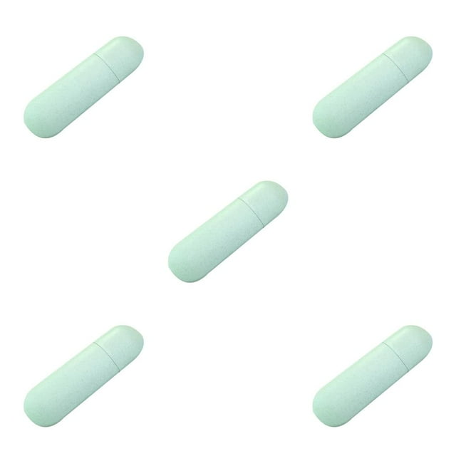 serony Portable Travel Toothpaste Toothbrush Holder Cap Case Storage Cup Outdoor Holder green 5Set