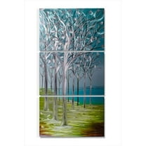 Metal Artscape MA10114 24 X 48 in. Orchards 3-Paneled Handmade Metal Wall Art