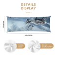 thumbnail image 3 of Body Pillow Cover Winter Reindeer In Snowy Mountains Body Pillow Cases With Zipper Soft Breathable Smooth Skin Friendly Long Pillow Case 20 X 5 Inches 1 Pcs, 3 of 3
