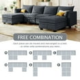 thumbnail image 6 of Harper & Bright Designs Modular Sectional Sofa U Shaped Large Size Sectional Couch with Storage Ottoman and Chaise, Dark Gray, 6 of 15