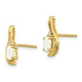thumbnail image 2 of 14K Diamond & Opal Earrings in 14k Yellow Gold, 2 of 3