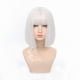 thumbnail image 1 of Wig for women, short straight hair, natural JK pure white wavy hairstyle, 1 of 4