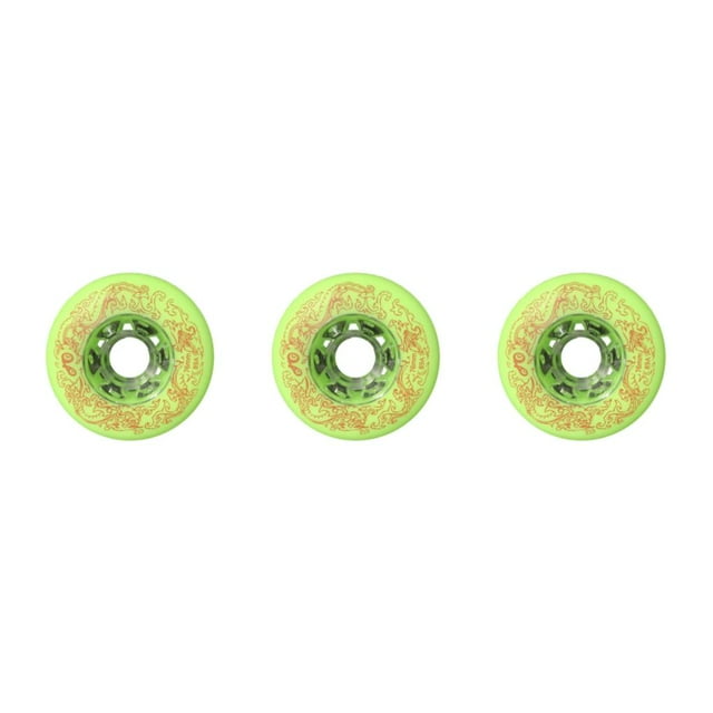 Youkk 2 Pcs Support Silencieux Amélioré et Élargi - Roue de Patin à Roulettes en Ligne pour Professionnel Vert 80mm 3ensemble