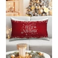 thumbnail image 2 of Christmas Pillow Covers 12x20 \u2013 Feliz Navidad Throw Pillow Case with Snowflakes \u2013 Red Holiday Cushion Cover for Couch or Latino Christmas Decor, 2 of 6