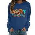 thumbnail image 2 of DecSea Long Sleeve Fall T-Shirt for Women Family Halloween Thanksgiving Tops Casual Thankful Pumpkin Turkey Graphic Tees, 2 of 4