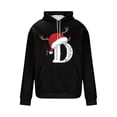 thumbnail image 4 of Yteetum Christmas Hoodies for Men Oversized Christmas Letter Print Drawstring Pullover Hooded Sweatshirts Mens Casual Christmas Graphic Print Loose Long Sleeve Hoodies Xmas Holiday Hooded Sweatshirt, 4 of 5