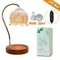 thumbnail image 6 of Hyindoor Flower Candle Warmer Lamp with Timer, Vintage Wax Melt Warmer for Scented Wax with 2 GU10 Bulbs, Birthday Gifts for Women, Mom Gifts Idea, 6 of 9