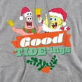 thumbnail image 2 of Spongebob Squarepants Santa And Patrick, Christmas Good Tide-Ings Unisex Adult Pull-Over Hoodie, 2 of 5
