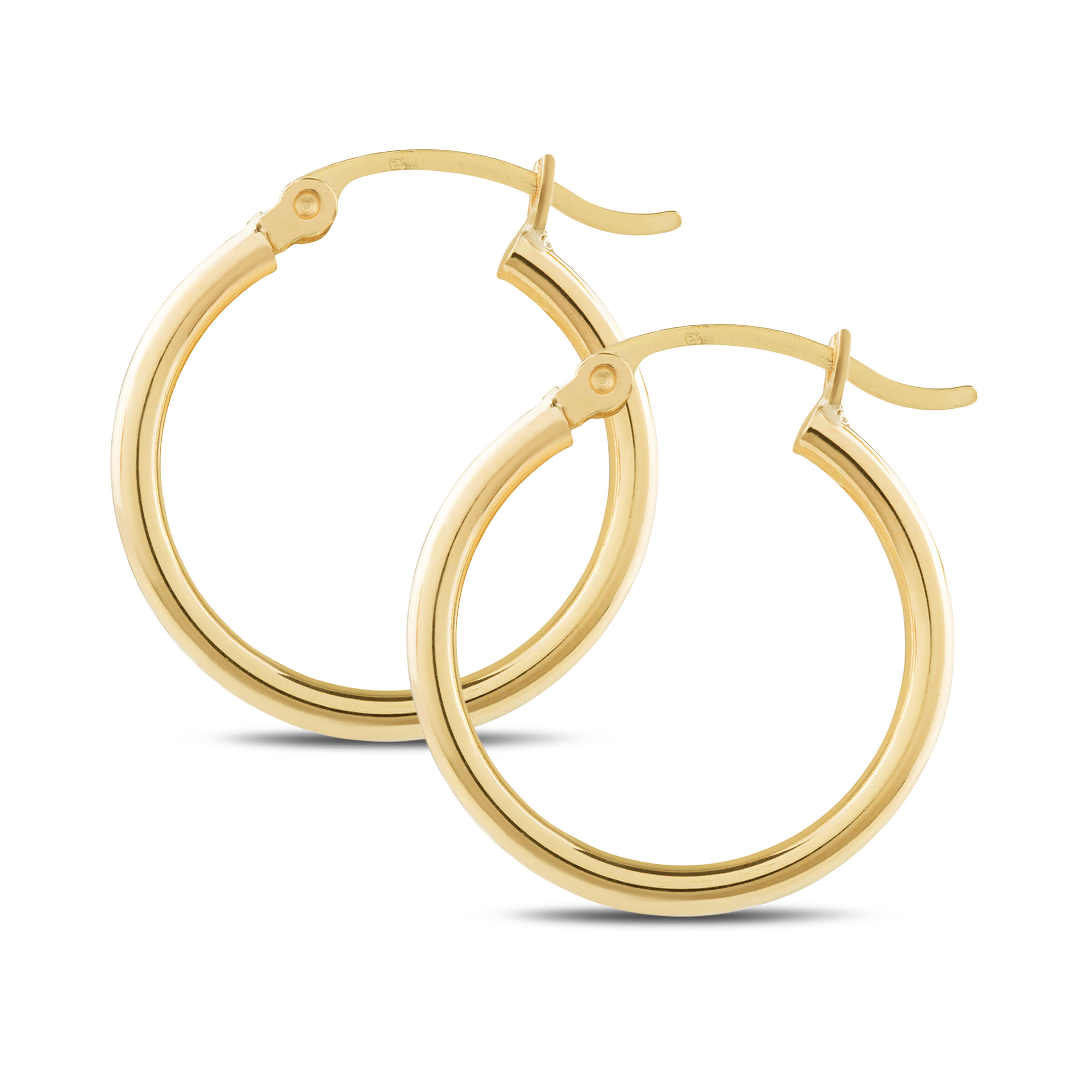 Goldia 14K Yellow Gold Polished Hinged Hoop Earrings