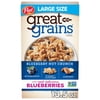Post Great Grains Blueberry Morning Cereal, Non-GMO, Heart Healthy, Whole Grain, Crunchy 13.5 oz Box